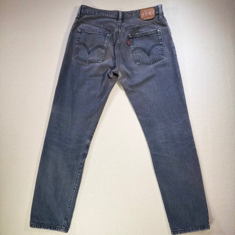 Levi's 501 Selvedge Denim Faded Black With Patch Knee 28 X 28 (25x32) 2015 - Picture 7 of 17